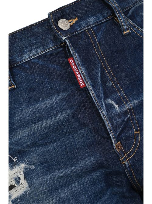 Jeans Teddy lavaggio scuro in denim di cotone stretch DSQUARED2 | S71LB1718 D30010470